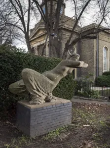 Prints of Great West Road, Hammersmith, Greater London. Karel Vogel sculpture Reclining Woman from south west. Photographed by Chris Redgrave in 2016 Sculpture Prints: Vogel - Reclining Woman Print, a photograph of a sculpture
