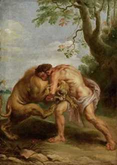 Fine art/apsley house paintings/hercules nemean lion n090615 Fine art/apsley house paintings/hercules nemean lion n090615