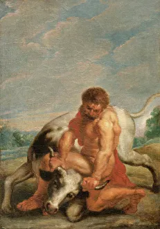 Fine art/apsley house paintings/hercules wrestling achelous form bull n090613 Fine art/apsley house paintings/hercules wrestling achelous form bull n090613