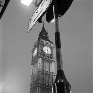 Prints of PALACE OF WESTMINSTER, London. The Clock Tower colloquially known as Big Ben, located at the Palace of Westminster, which is alternatively known as the Houses of Parliament Historic Landmark Prints: Big Ben Print, Palace of Westminster