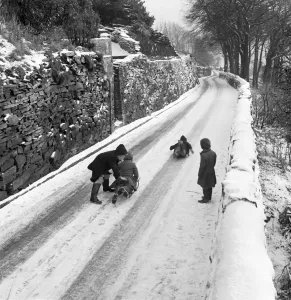 Print of Children in the Snow, Halifax