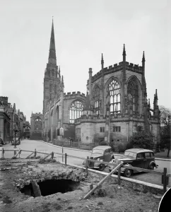 Coventry Cathedral Print, April 1946