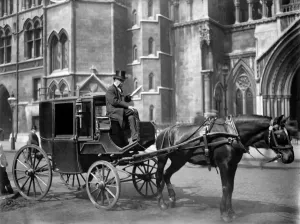 Victorian Era Transportation Prints: Horse and carriage BB88_04100