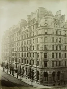 Victorian Architecture - Buildings, Streets and Landmarks: Hotel Metropole Print, Northumberland Avenue Exterior