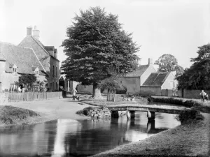 Bridges – River Crossings and Engineering Structures: Lower Slaughter Village Print, 1890