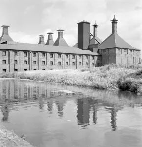 Eric De Mare Prints: Print of Langley Maltings, a 1950s photograph