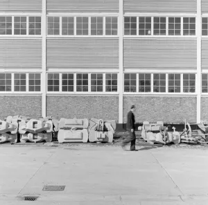 Eric De Mare Prints: Sheerness Boat Store, a 1956 Print