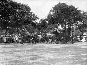 Victorian Era Transport Prints: Coaching Club meeting MCF01_02_0134