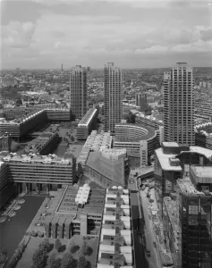 Barbican construction nearing completion, London print