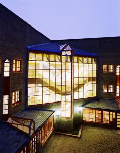 Hospital Prints: Print of West Dorset County Hospital at night