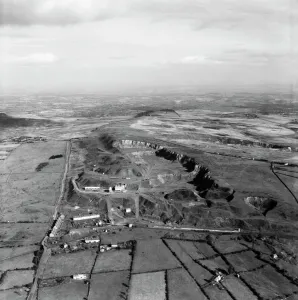 Prints of Dhu Stone Quarries, Clee Hill, Shropshire. Photographed from the south-west by Aerofilms Ltd in 1948 Shropshire Prints: Dhu Stone Quarries Print, Clee Hill, Shropshire, 1948