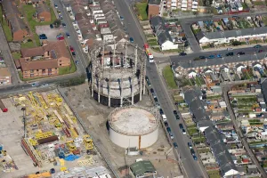Print of Barrack Road Gasholders, Great Yarmouth