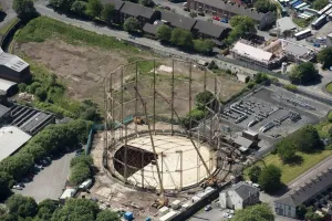 Blackburn Gas Holder Dismantling Print, May 2017
