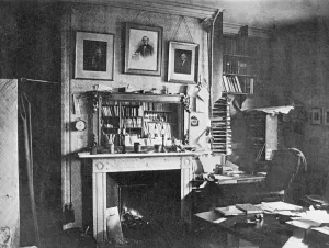 The Victorian Age Prints: Darwin's Study Print, c1882