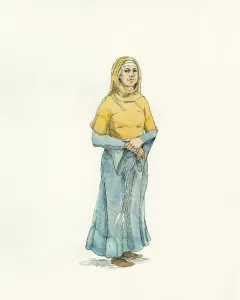 Battle Of Hastings Prints: Matilda of Flanders Print c. 1066 Reconstruction Drawing