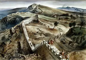 Hadrian's Wall Print: A Reconstruction Drawing