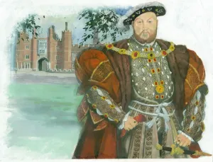 HenryVIII Prints: Print of King Henry VIII at Hampton Court Palace