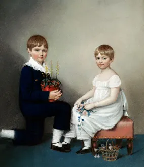Sharples - Charles Darwin (aged six) and Catherine K971925 Sharples - Charles Darwin (aged six) and Catherine K971925