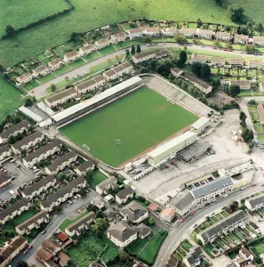 Prints of TWERTON PARK, Bath. Currently the home of Bath City Football Club and also home of Bristol Rovers between 1986 and 1996. Photographed in September 1992. Aerofilms Collection (see Links) Bristol Prints: Twerton Park Print, a photograph of the former football ground