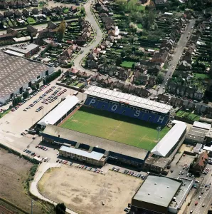 London Road Stadium Print, Peterborough United Football Club Aerial View