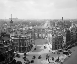 Prints of ADMIRALTY ARCH, The Mall, Westminster, London, photographed from the roof of the Grand Hotel in February 1924 Monuments And Memorial Prints: Print of Admiralty Arch, The Mall, London