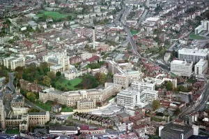 Bristol Prints: Aerial view of Royal Fort House and Gardens print