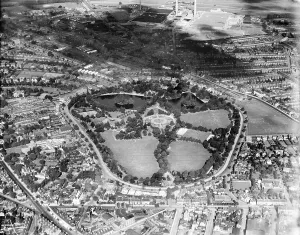 Prints of West Park and surroundings, Wolverhampton, 1928 Wolverhampton Prints: West Park Print, Wolverhampton 1928 Aerial View