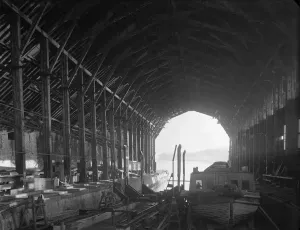 Print of Devonport Dockyard's South Yard Covered Slip No. 1, Plymouth