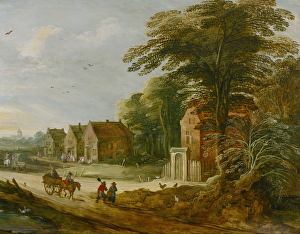 Travellers Passing Through a Village N020004 Travellers Passing Through a Village N020004