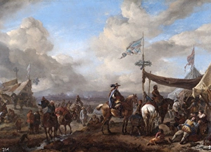 Wouwerman - Camp Scene with Bugler and Farriers Booth N070548 Wouwerman - Camp Scene with Bugler and Farriers Booth N070548