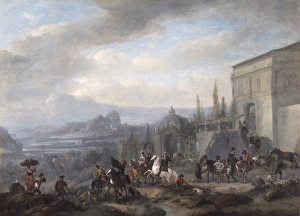 Wouwerman - The Departure of a Hawking Party N070656 Wouwerman - The Departure of a Hawking Party N070656
