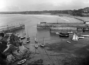 Steam Museum Exhibits UK Prints: Newquay Harbour, Cornwall, July 1923