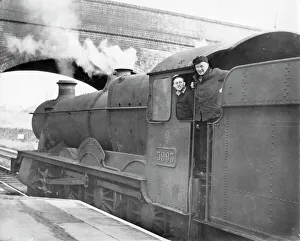 Locomotive No. 5993, Kirby Hall. With Driver Simms and Fireman Evans Locomotive No. 5993, Kirby Hall. With Driver Simms and Fireman Evans