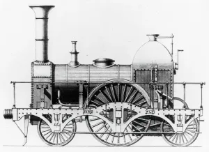 Artwork Prints: Broad Gauge Locomotive Print: 2-2-2 Fire Fly Class