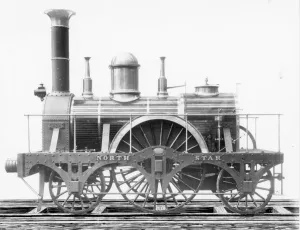 Steam Prints: North Star 1925 Print - STEAM Museum Broad Gauge Locomotive Engraving