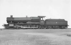 Prints of 4-6-0 locomotive, built August 1936. Seen here at Swindon Works in ex Works condition Locomotive Prints: Locomotive No. 6800 Print - Ex Works Condition Grange Class Locomotive