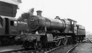 Prints of Manor class, 4-6-0, No. 7820 Dinmore Manor at Shrewsbury, 1964 Locomotive Prints: Manor Class 4-6-0 Print, Shrewsbury, 1964