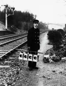 Place Prints: Signal Lamp Man Print, c1930s