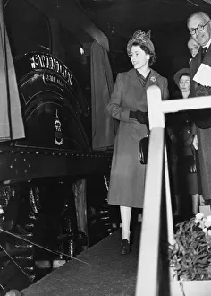 Princess Elizabeth at Swindon Works - Naming of Loco Swindon, 15th November 1950 Princess Elizabeth at Swindon Works - Naming of Loco Swindon, 15th November 1950