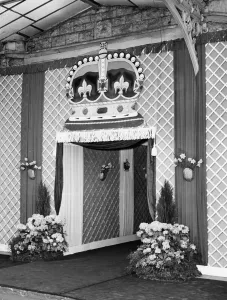 Bristol Temple Meads Station Prints: Bristol Temple Meads Decorated for Queens Visit, 17th April 1956