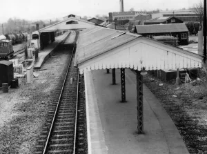 Frome Station Print, c. 1970: Timber Train Shed View