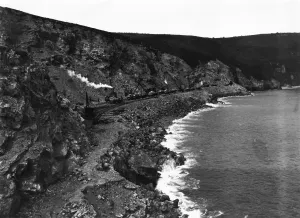 Print of Fishguard Harbour Station Construction, c1905