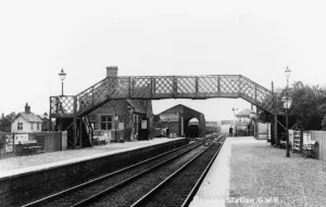 Vintage Railway Stations UK Prints: Pewsey Station, c. 1910