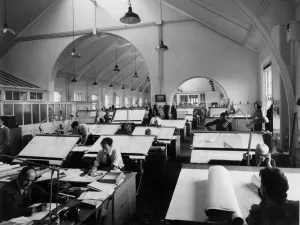 GWR Museum Prints: Swindon Works Drawing Office, c. 1959