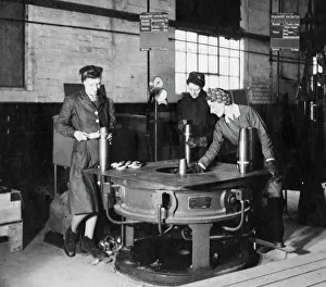 Women war workers making ammunition shells in 24F Shop, 1943 Women war workers making ammunition shells in 24F Shop, 1943