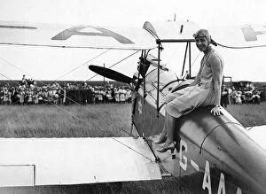 Royal Air Force Collection: Amy Johnson with her De Havilland Gipsy Moth Jason