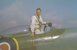 Spitfire Prints: Spitfire Print, RAF Pilot in Cockpit