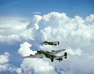 Royal Air Force Collection: Handley Page Halifax bombers of 35 Squadron