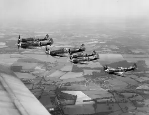 Spitfire Prints: Spitfire XVI Print: Bf 109 Markings at RAF Farnborough, 1950
