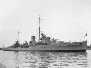 Warship Prints: HMS Ajax Print, 1936 Leander Class Cruiser